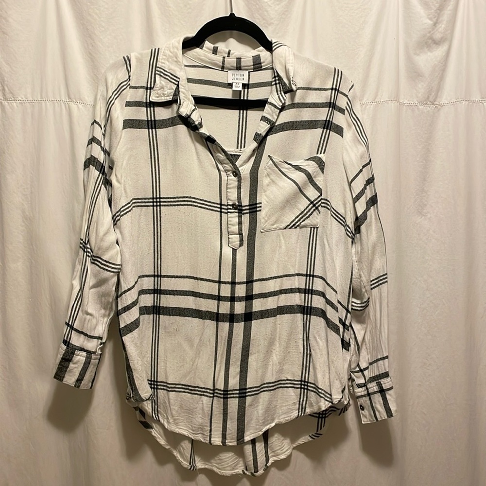 Blouse from evereve. Very soft light flannel fabric.